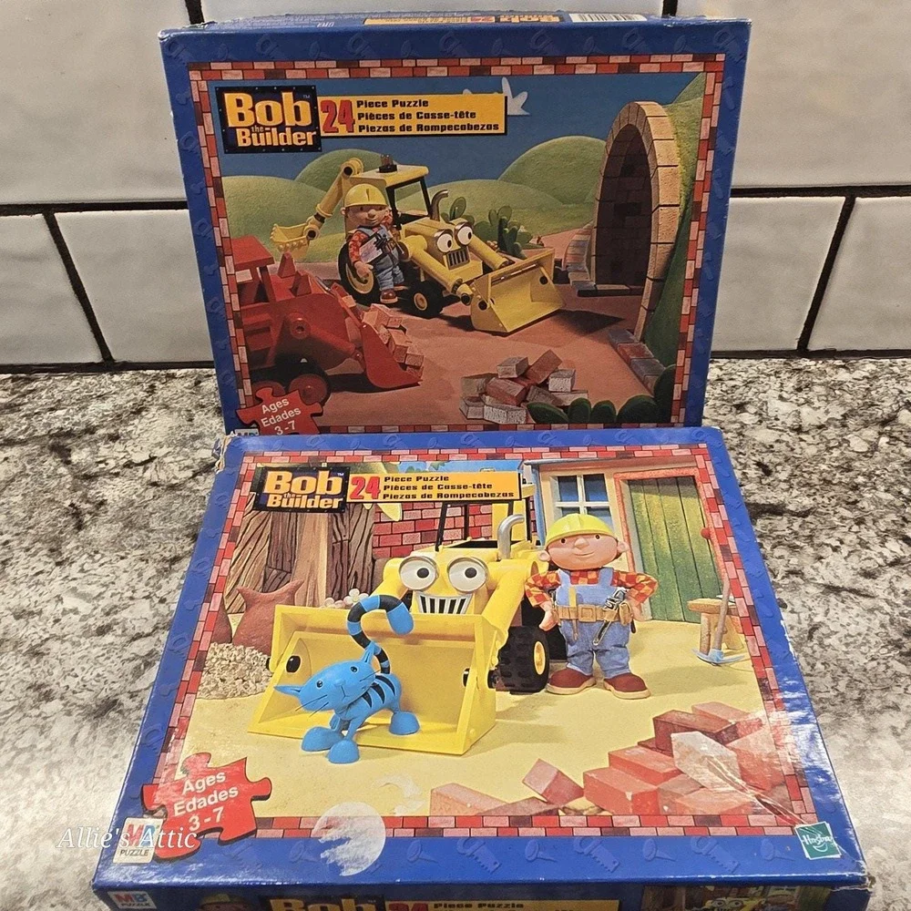 Bob the Builder‎ 24 Pc Vintage Puzzles & Action Figure Construction Toy Lot